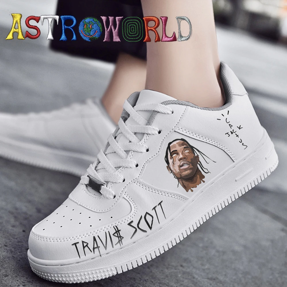 

travis scott Cactus Jack Fashion Men Women casual Shoes Male Platform Sneakers Girls Casual kateboarding Shoes flats 3D graffiti