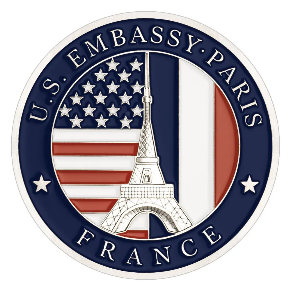 

Сувенирная монета Embassy Paris Золотая Франция