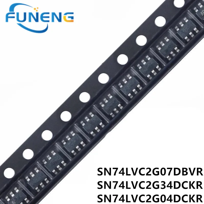 Корпус типа SN74LVC2G07DBVR 74LVC2G07 C07FSN74LVC2G34DCKR 74LVC2G34 SN74LVC2G04DCKR SOT23-6, 10 шт.