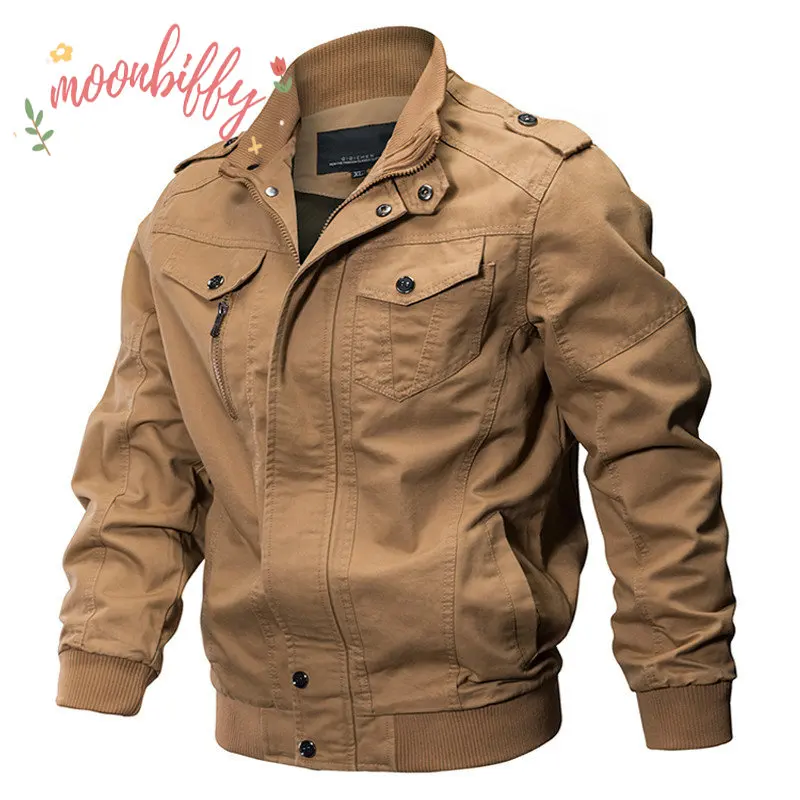 

Army Men's Bomber Jackets Spring Autumn Military Jacket Cargo Flight Outwear Male Clothes Men Cotton Windbreaker Pilot Coat
