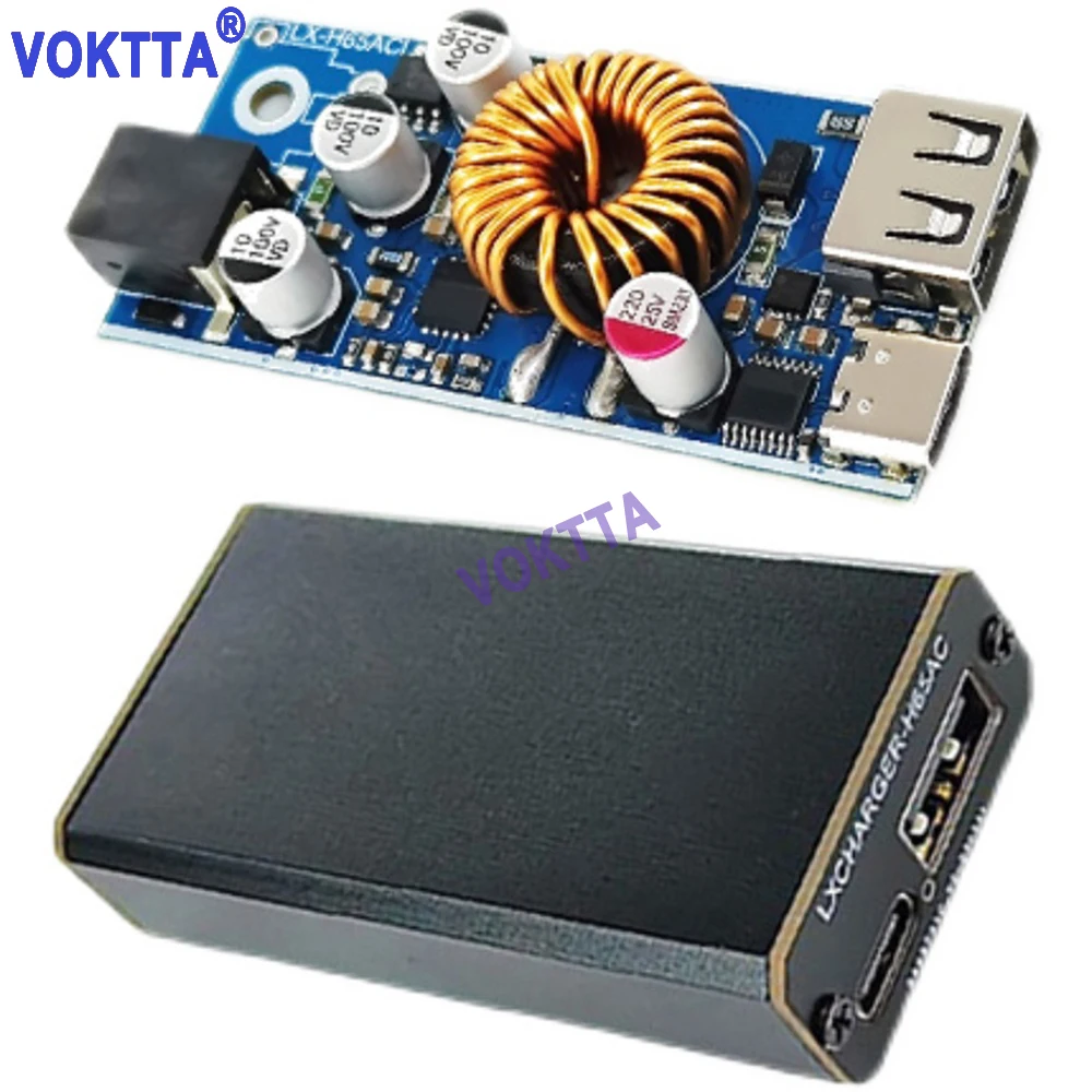 

Понижающий модуль источника питания постоянного тока, USB понижающий преобразователь, Электрический модуль, источник питания, регулятор напряжения, зарядный Модуль DC12-96V PD65W