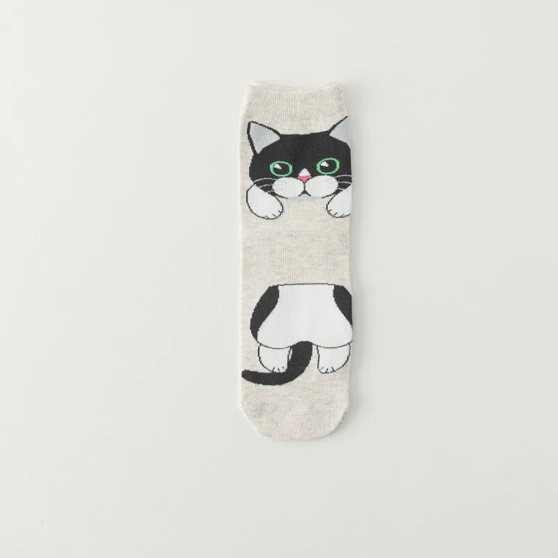 Cute Lucky Cat Spring and Autumn Socks Children's Mid tube Socks Summer Ins Fashion Cartoon Socks Butt Cat