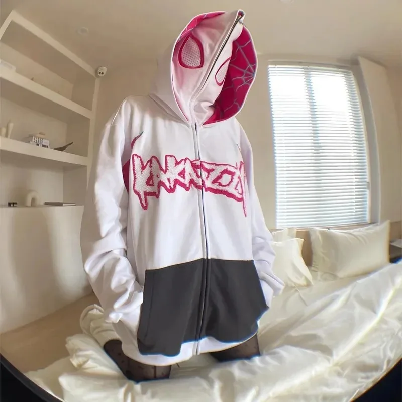 Y2k Флисовая Толстовка С Капюшоном В Стиле Хип-хоп Уличная Одежда Верхняя Рубашка