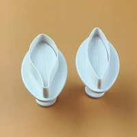 2pcs lily flower spring tools cookie stamps plunger cutters biscuit press molds baking cake decorating tools kitchen accessories