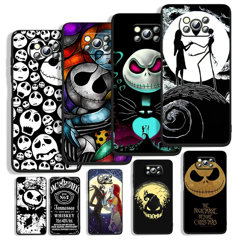 

Nightmare Christmas Jack For Xiaomi POCO M4 M3 C3 X4 X3 X2 F3 X2 F1 Pro NFC GT Mi Play Mix 3 A2 lite Black Phone Case Capa