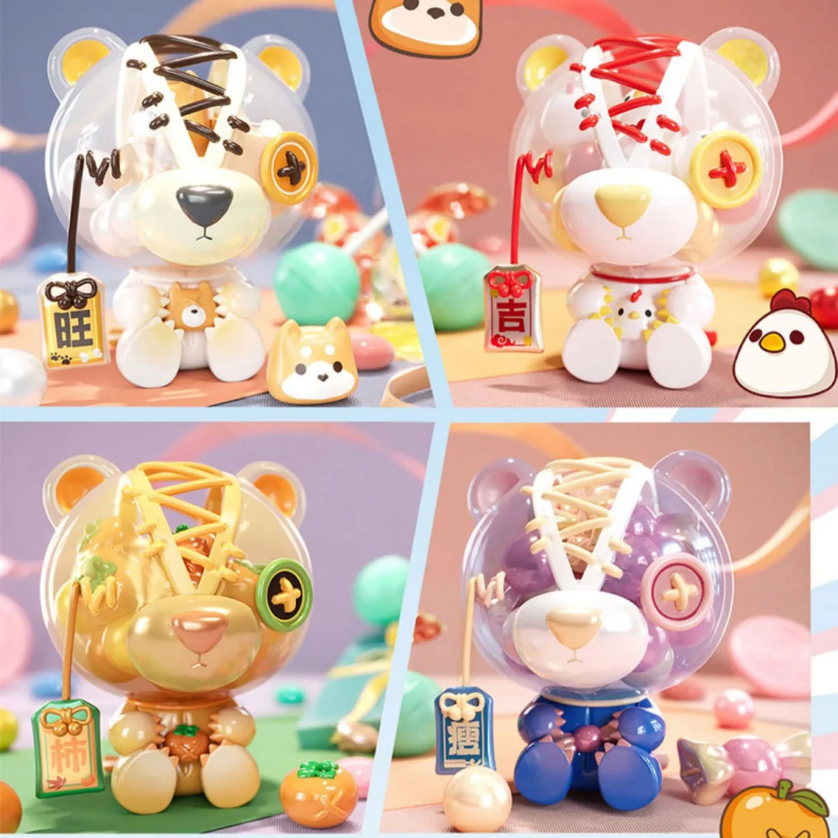 

Mystery Box Raggedy Teddy Bear Good Luck Series Blind Box Guess Bag Toys Doll Anime Figure Desktop Ornaments Collection Gift