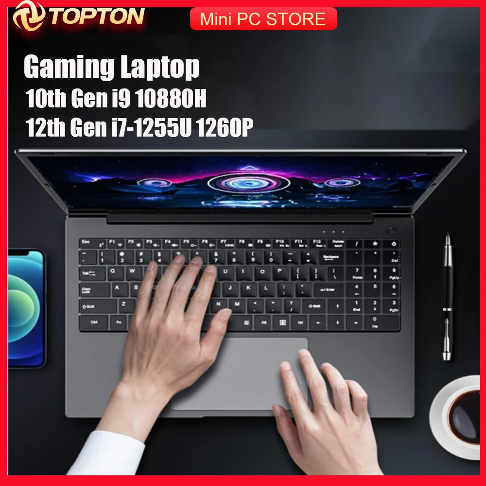 

12th Gen i7 i5 15.6 Inch IPS Gaming Laptop i9 10880H i7 1165G7 NVIDIA MX450 2G NVMe Fingerprint Ultrabook Notebook Windows 11 10