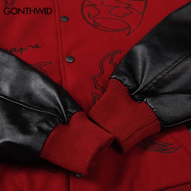 Мужские Бейсбольные куртки в стиле пэчворк хип-хоп | Мужская одежда