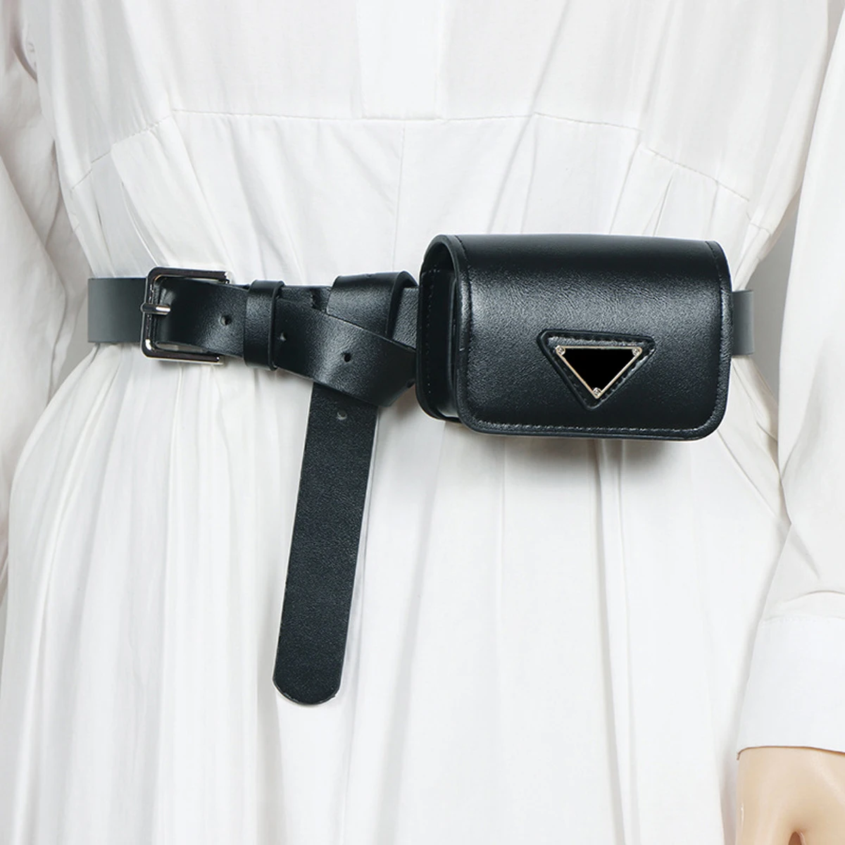 

P waist bag belt women's small fragrance earphone bag