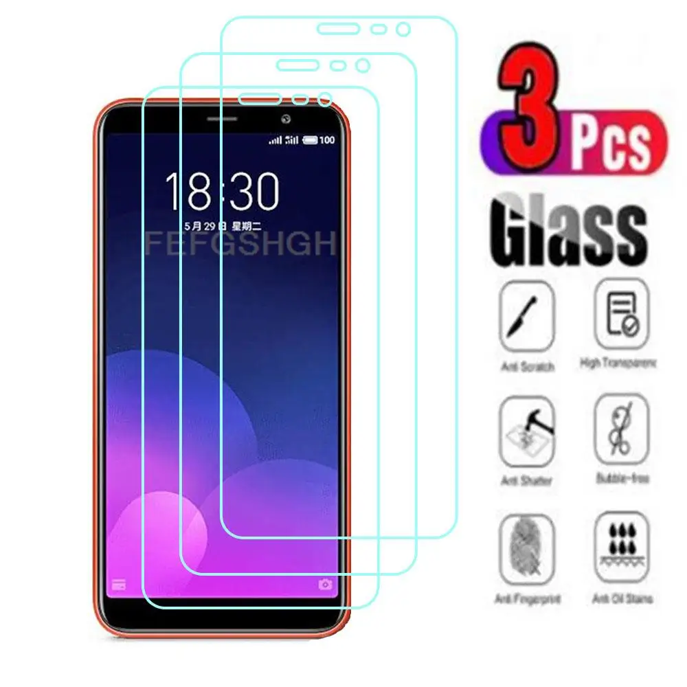 

3Pcs 9H Protective Tempered Glass For Meizu M6T on Glass Meizu M6T 5.7" Screen Protector Protection Cover Film