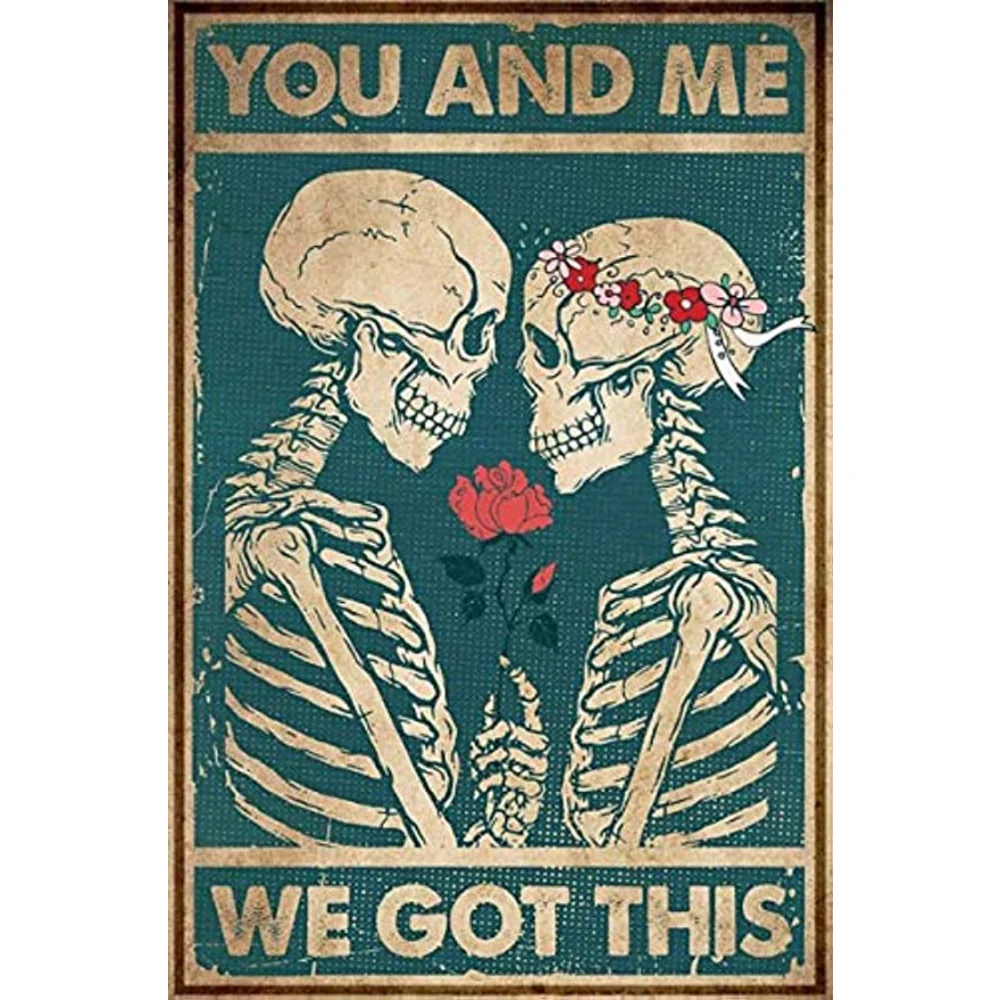 

Lenrius You and Me мы получили этот ретро металлический жестяной знак, винтажный алюминиевый знак для домашнего декора кофейных стен 8x12 дюймов