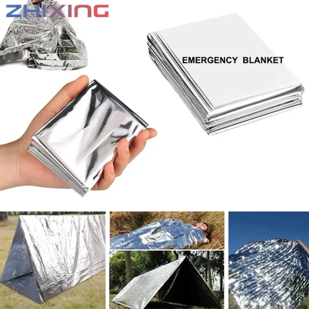 ZHIXING 6PCS 160*210cm Outdoor Emergency Blanket Waterproof Thermal Blanket Rescue Blanket First Aid Survival Blanket For Camp