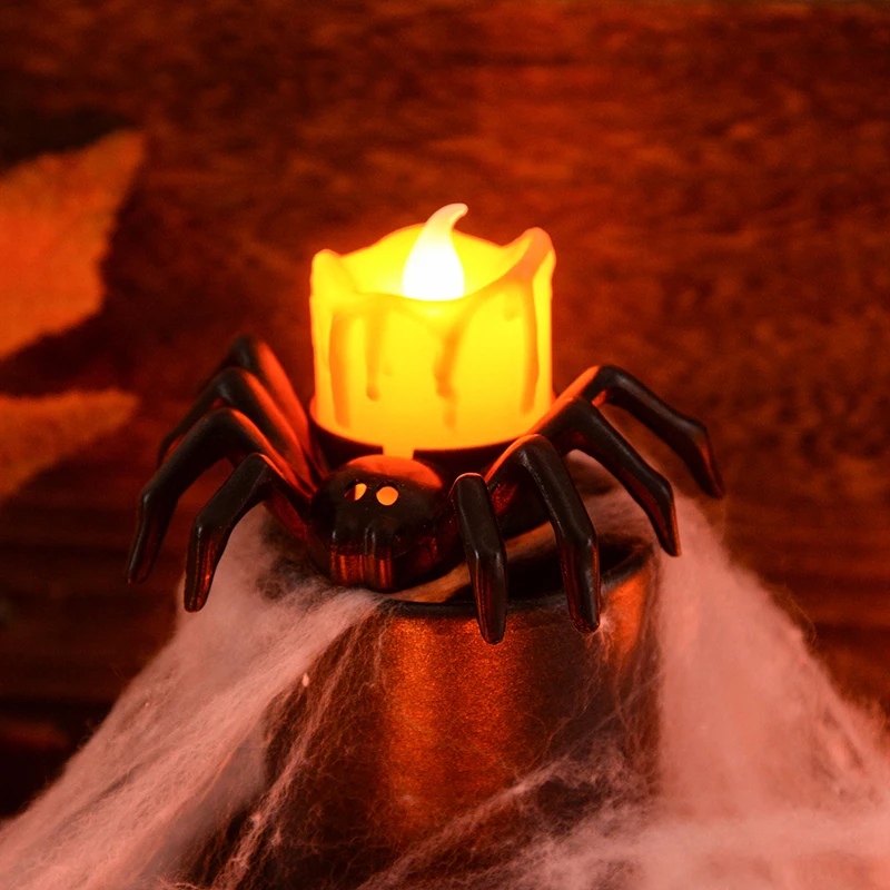 

Halloween Lamp Led Electronic Luminescent Night Lights Spider Candle Lighting Party Store Unique Decoration