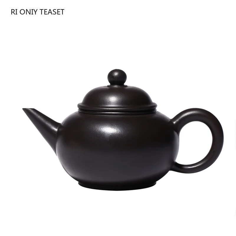 

180 мл Yixing Аутентичные фиолетовые глиняные чайные горшки сырая руда черный грязевой чайник красивый чайник ручной работы Zisha чайный набор ин...