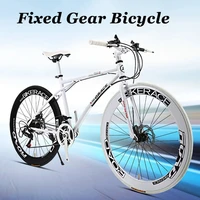 cycling city fixed gear bicycle adult variable speed bicycle pneumatic tire road racing double disc brake student car fixie bike
