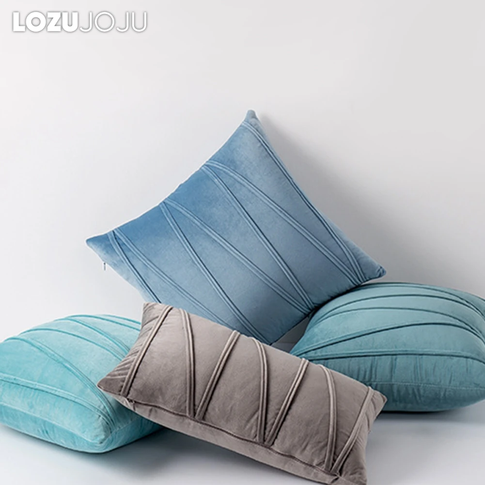 

LOZUJOJU бархатная полосатая наволочка универсальная Изысканная подходящая для гостиной Кабинета спальни чайного дома 1 шт.