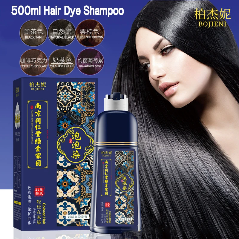 Shampoo Black Grey Hair Men Women