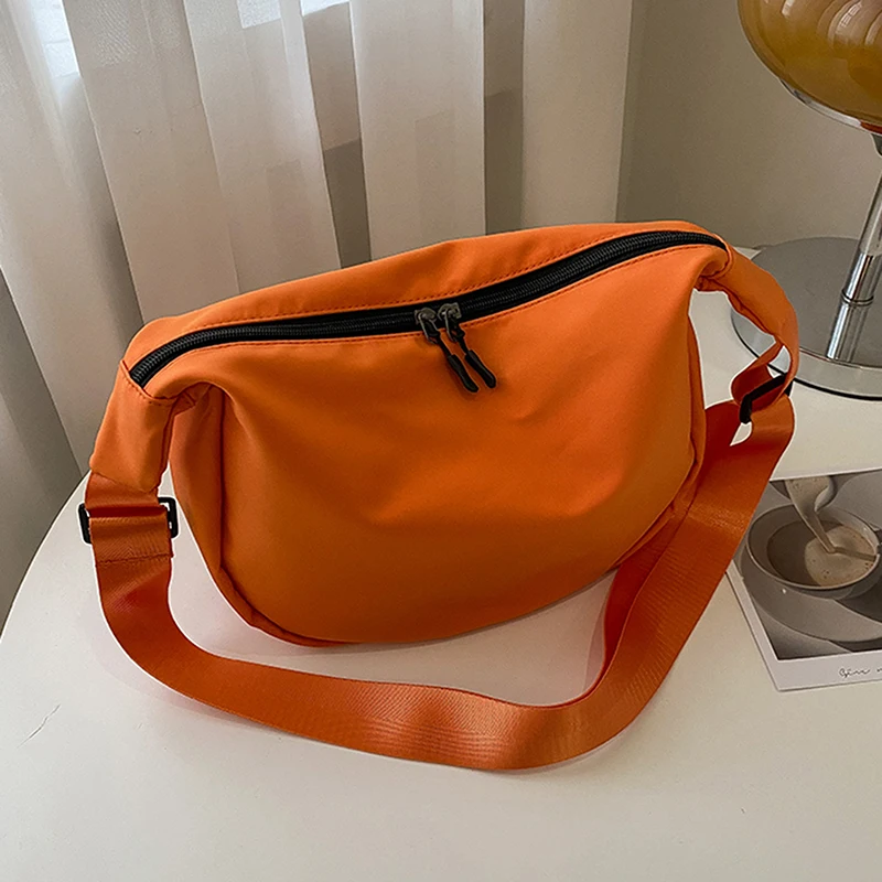 

Сумка-мессенджер для девушек, модная дамская сумочка-пельмень, вместительный дорожный чемоданчик кросс-боди на ремне в форме полумесяца, Же...