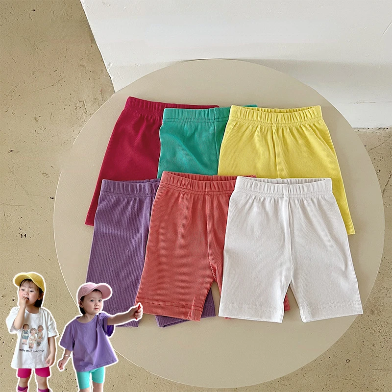 

Летние штаны для девочек, детские шорты, детская одежда, однотонные Шорты для маленьких девочек и мальчиков, брюки с акулами, детские брюки, повседневные штаны для малышей