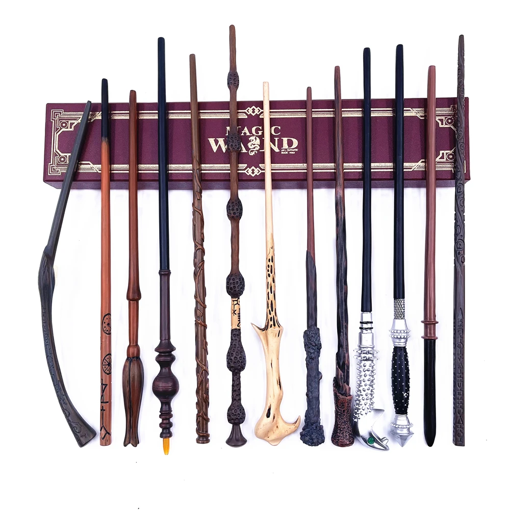 

24 Kinds Funny of Metal Core Magic Potter Wands Malfoy Voldmort Hermione Ron Bellatrix McGonagall Magical Wand Harried Box Toys