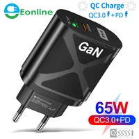 eonline usb c charger 65w gan type pd fast charging for iphone 13 12 11 max pro xs 8 plus for air 2020 ipad mini 2021
