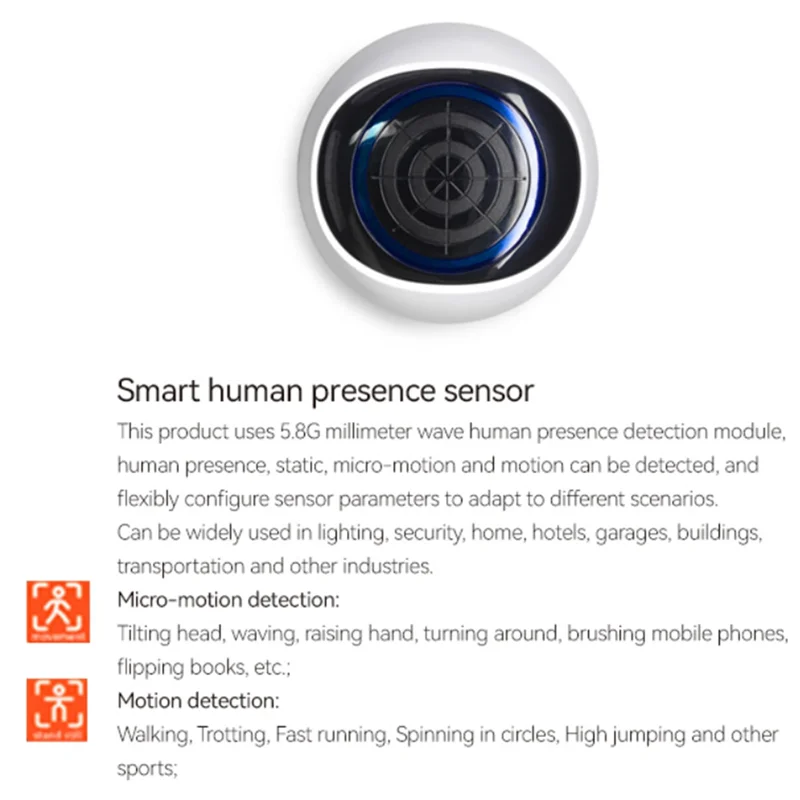 1 шт., умный датчик присутствия человека Tuya Zigbee, микро-детектор движения, детектор движения человека