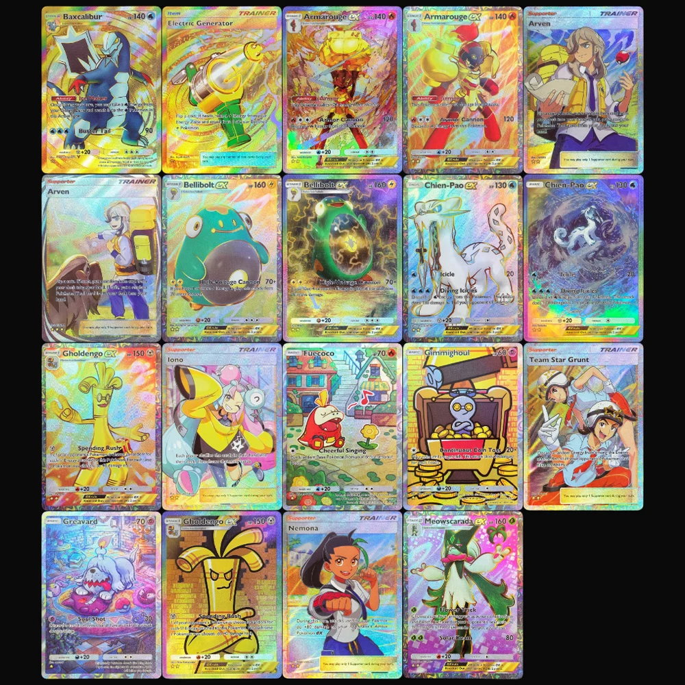 Фото Карта для карманной игры Pokemon TCG B2a Paldean Wonders: Baxcalibur, Meowscarada, Armarouge, Bellibolt EX, Arven (игровая карта для приложения) №2