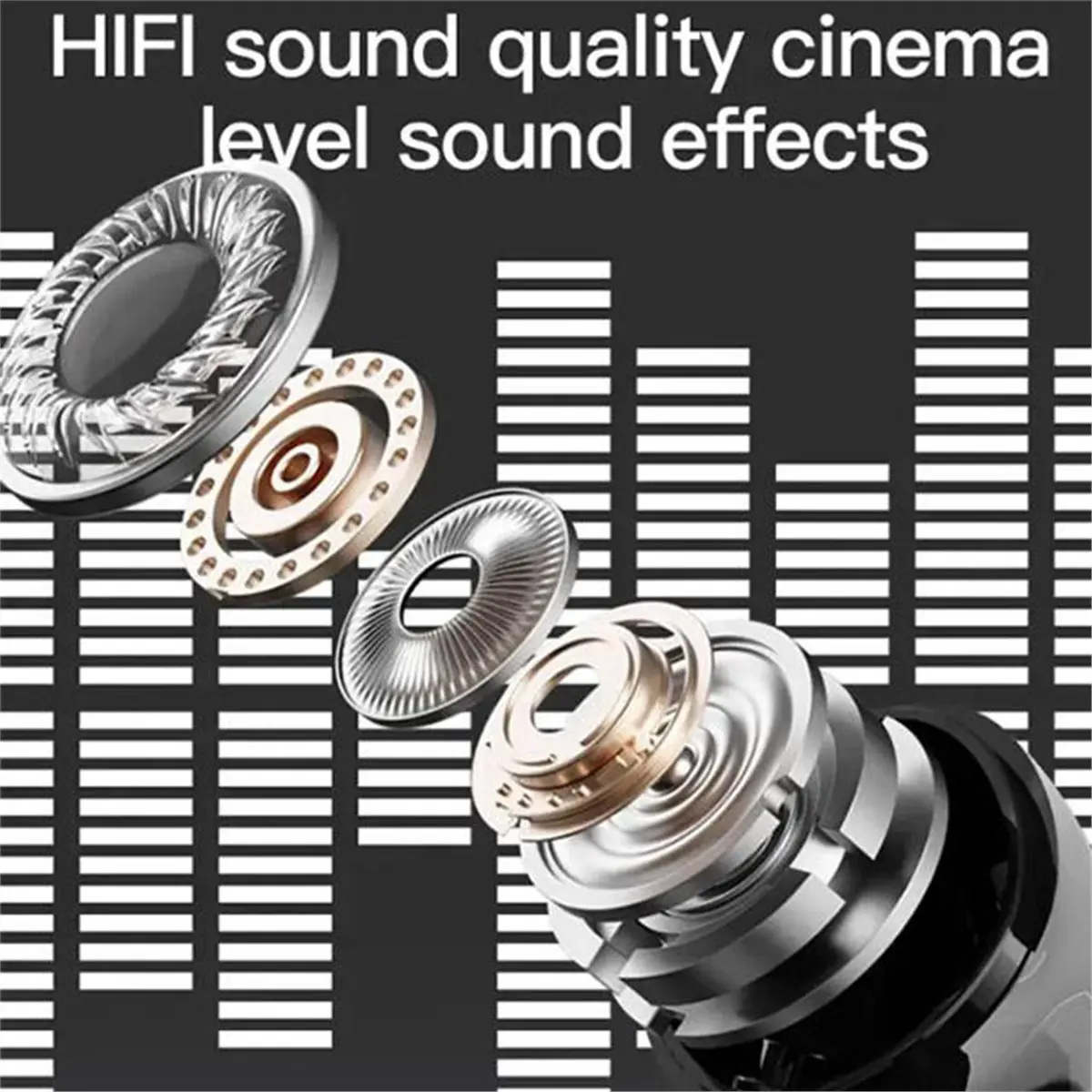 【A60I~】 Беспроводные Bluetooth-наушники 2 в 1 для пары, внутриканальные и полувкладыши, комфортное ношение, Hi-Fi шумоподавление. (art.: 3920dceeff2dc) - 3920dceeff2dc