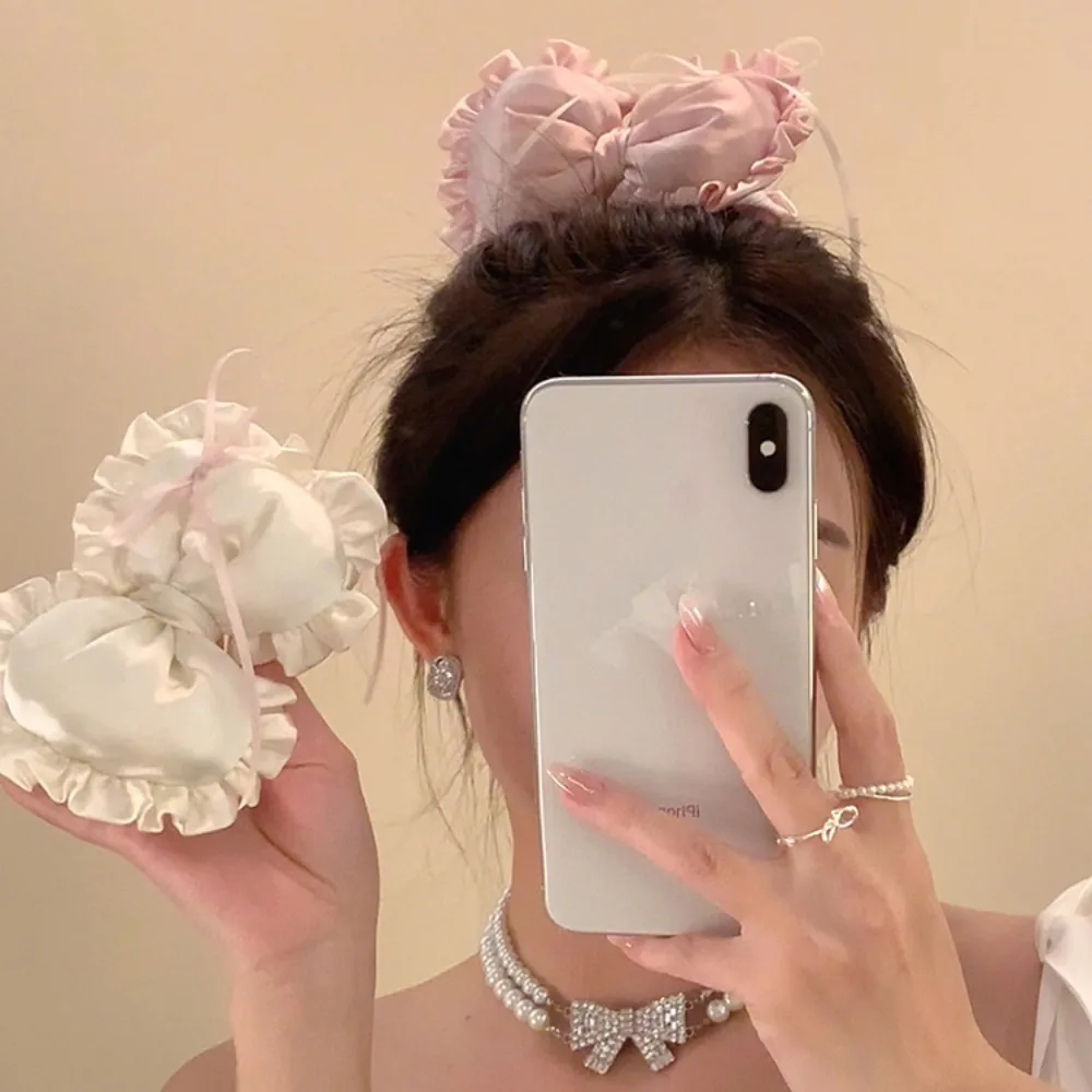 Милая 3D завязка для волос с бантом в форме сердца Красивая веревка Женская