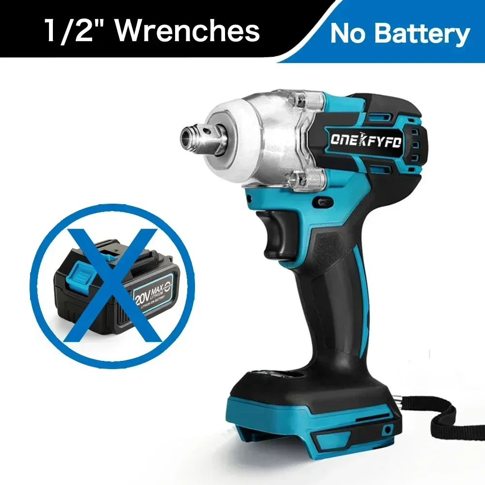 

Бесщеточный Электрический ударный гайковерт 2 в 1 350 нм, 1/2 дюйма, отвертка, торцевой динамометрический ключ, инструменты для Makita, аккумулятор 18 в