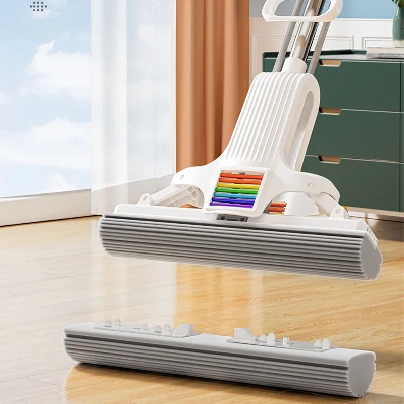 

Half-fold Squeeze Collodion Mop Hand Free Strong Water Absorption Home Tiles Wood Household Cleaning Mop