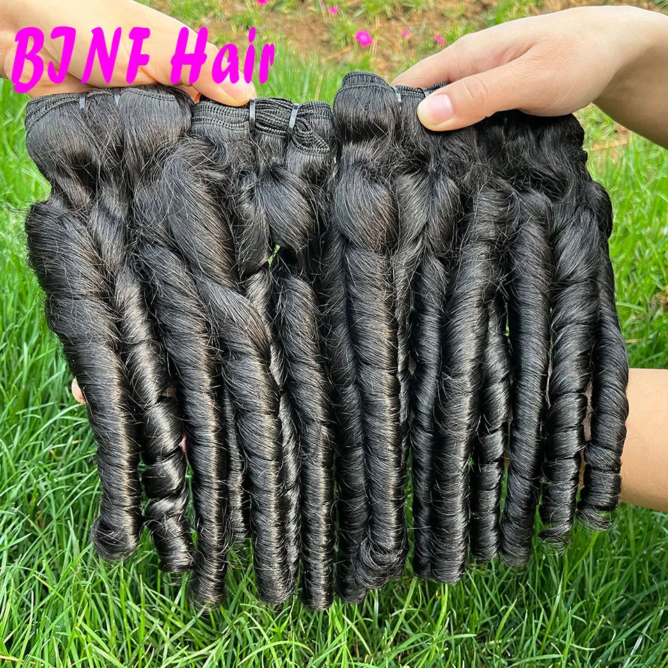 

Finger Roll Funmi Hair Bouncy Curly Hair Bundles Brazilian Remy Hair Weave Bundles 1/3/4 Human Hair Bundles Natural Color