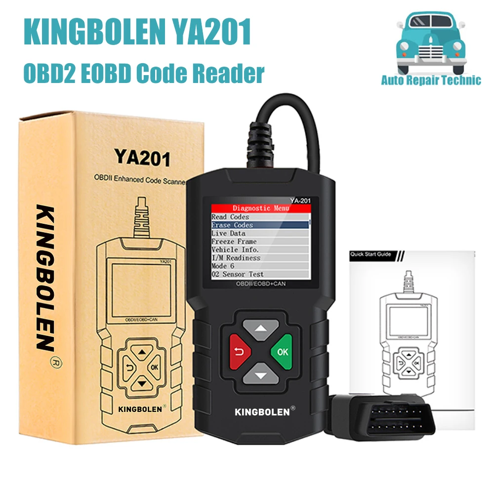 Считыватель кодов YA201 Car OBD2 EOBD, профессиональный Автомобильный сканер для проверки двигателя, диагностические инструменты для телефона, PK CR3001