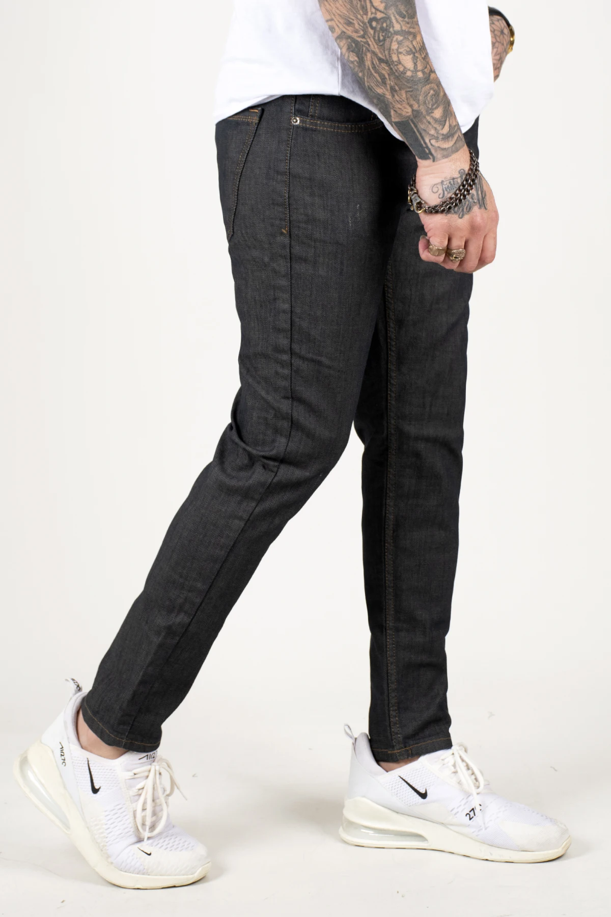 DeepSEA men's five pocket lycra buttoned jeans 2104611