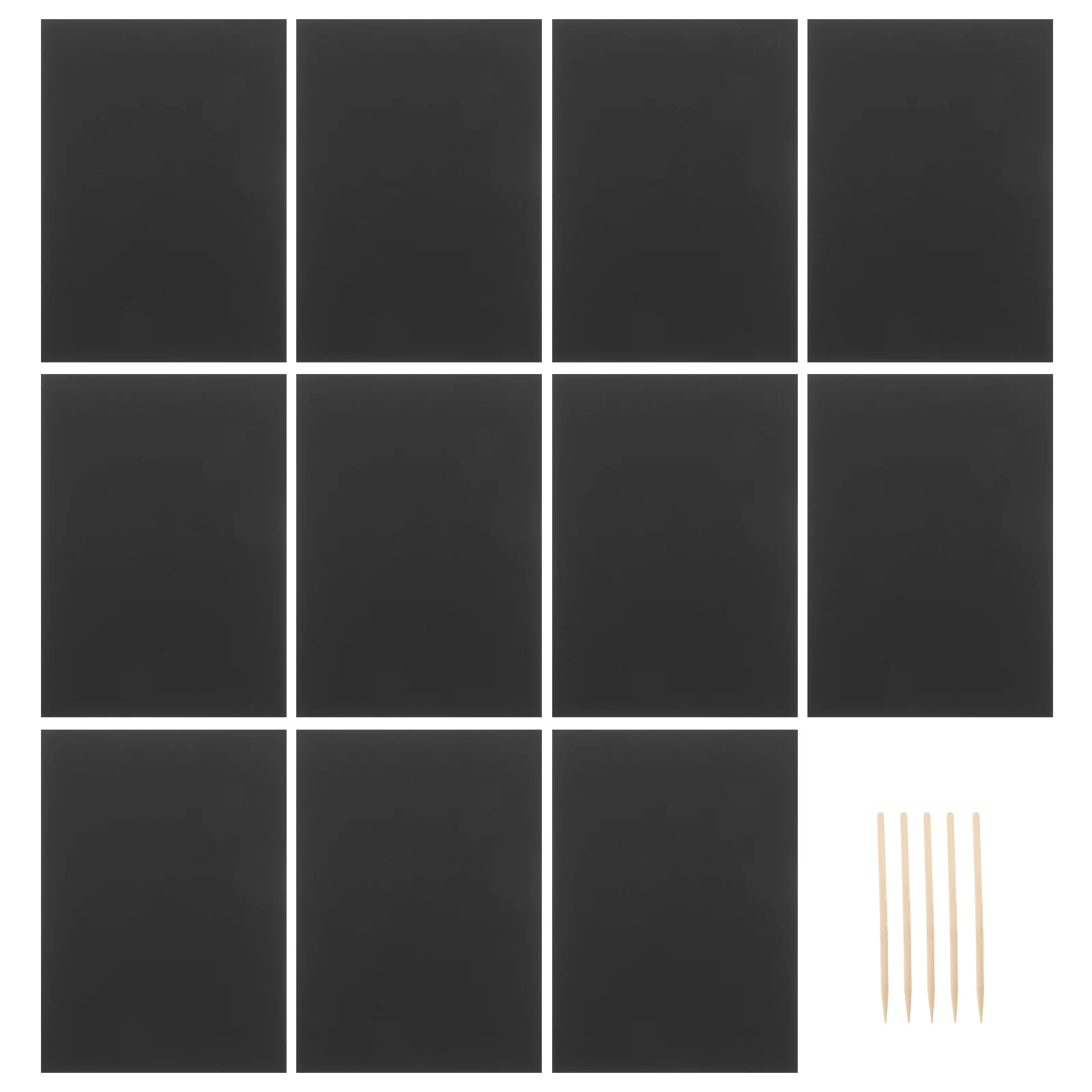 

55 шт., детская черная бумага для рисования, 50 листов, 5 записей