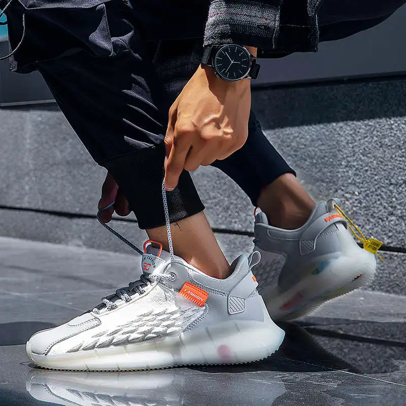 

Men's White Sports Shoes Size 7 Men's Breathable Sneakers Runers Sport Shoes Luxury Designer Trainer Running Man Skor Tennis