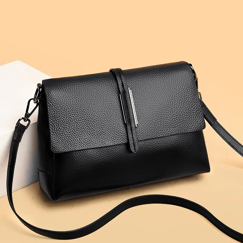 

Leather Women Handbags Luxury Branded Women's Bag High Quality Cowhide Female Shoulder Messenger Bag Fashion Ladies Tote