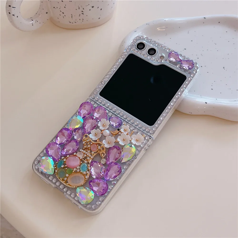 Diy роскошный модный чехол для телефона с вазой Samsung Galaxy Z Flip6 Flip5 Flip4 Flip3 Moto Razr50ultra Razr40