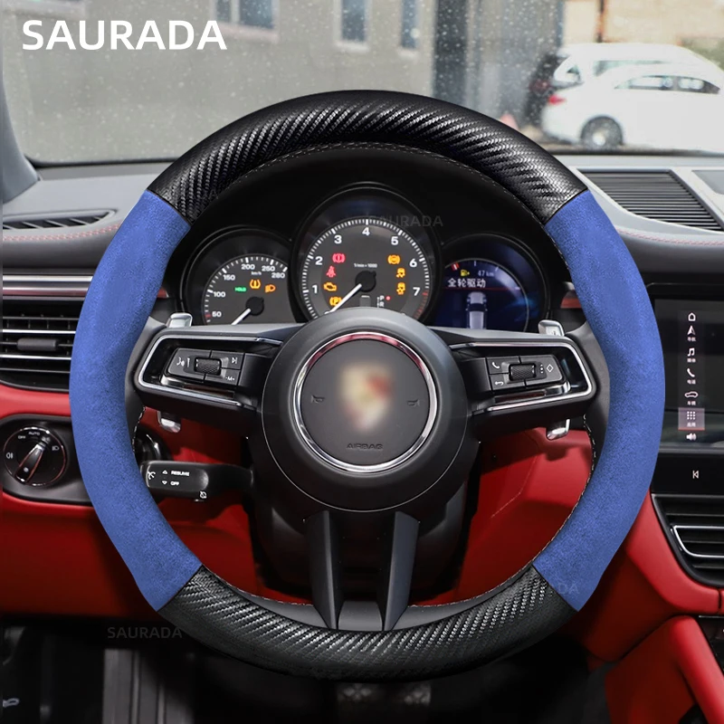 Для Porsche 911 996 Cayenne 958 718 Boxster 918 Cayman Macan Panamera Taycan GT3 RS искусственная кожа из микрофибры