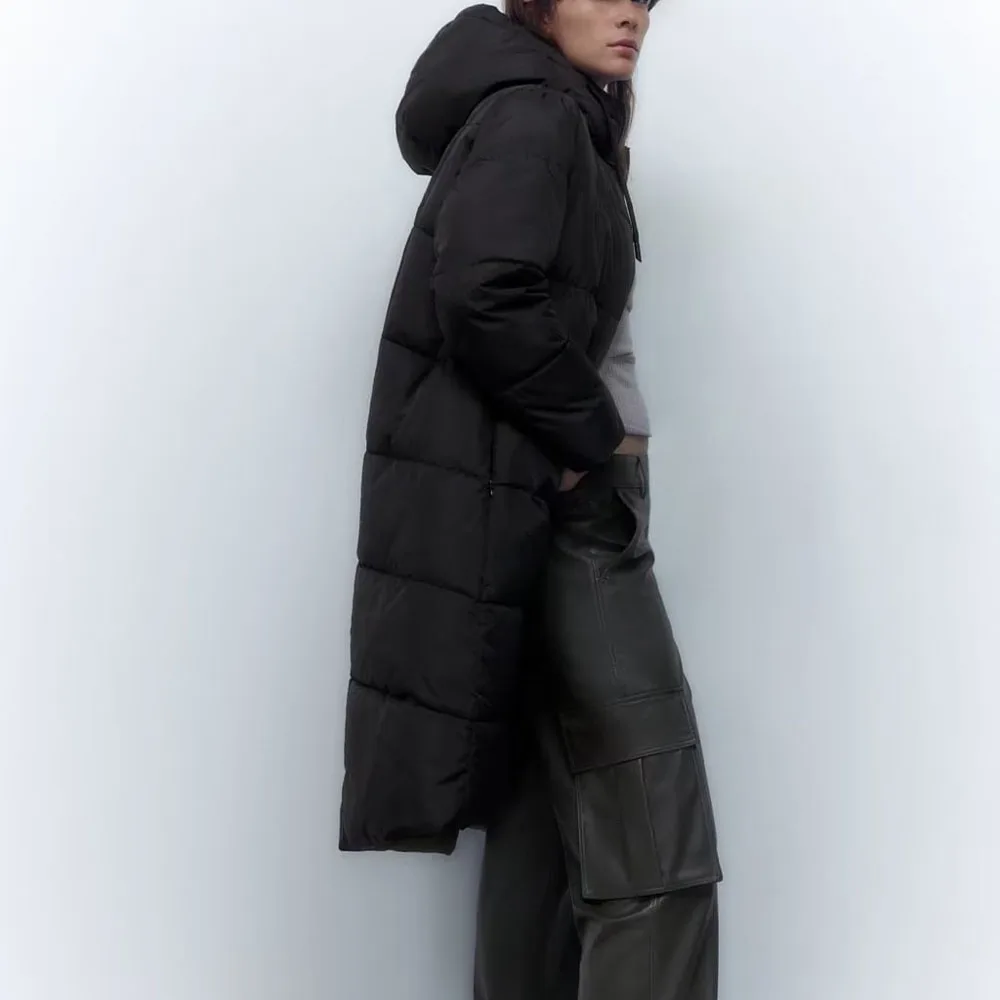 

BER&OYS&ZA Winter 2022Women's winter jacket fashion hooded chic two sides wear loose and versatile long cotton coat coat