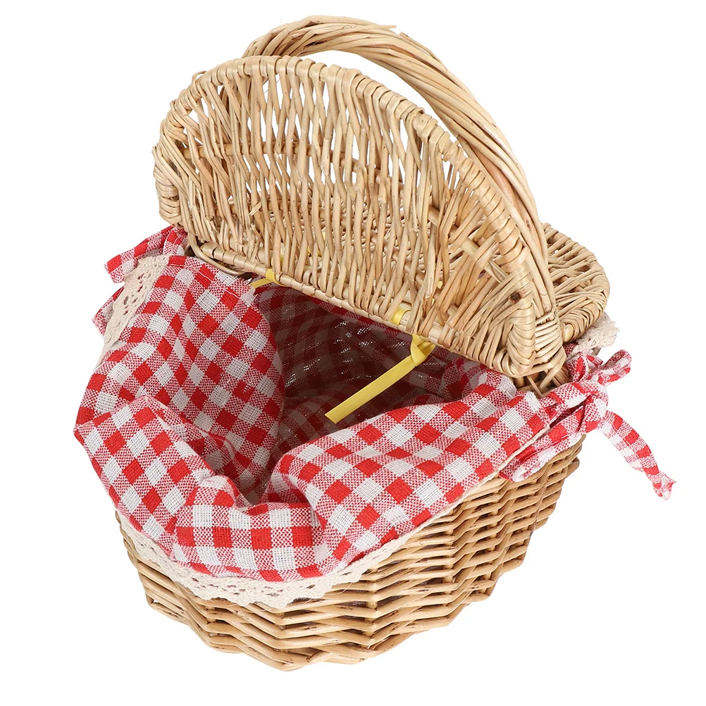 

Basket Picnic Storage Wicker Wovenrattan Hamper Bins Lids Flower Fruit Seagrass Baskets Willow Serving Bread Toy Bin Wedding