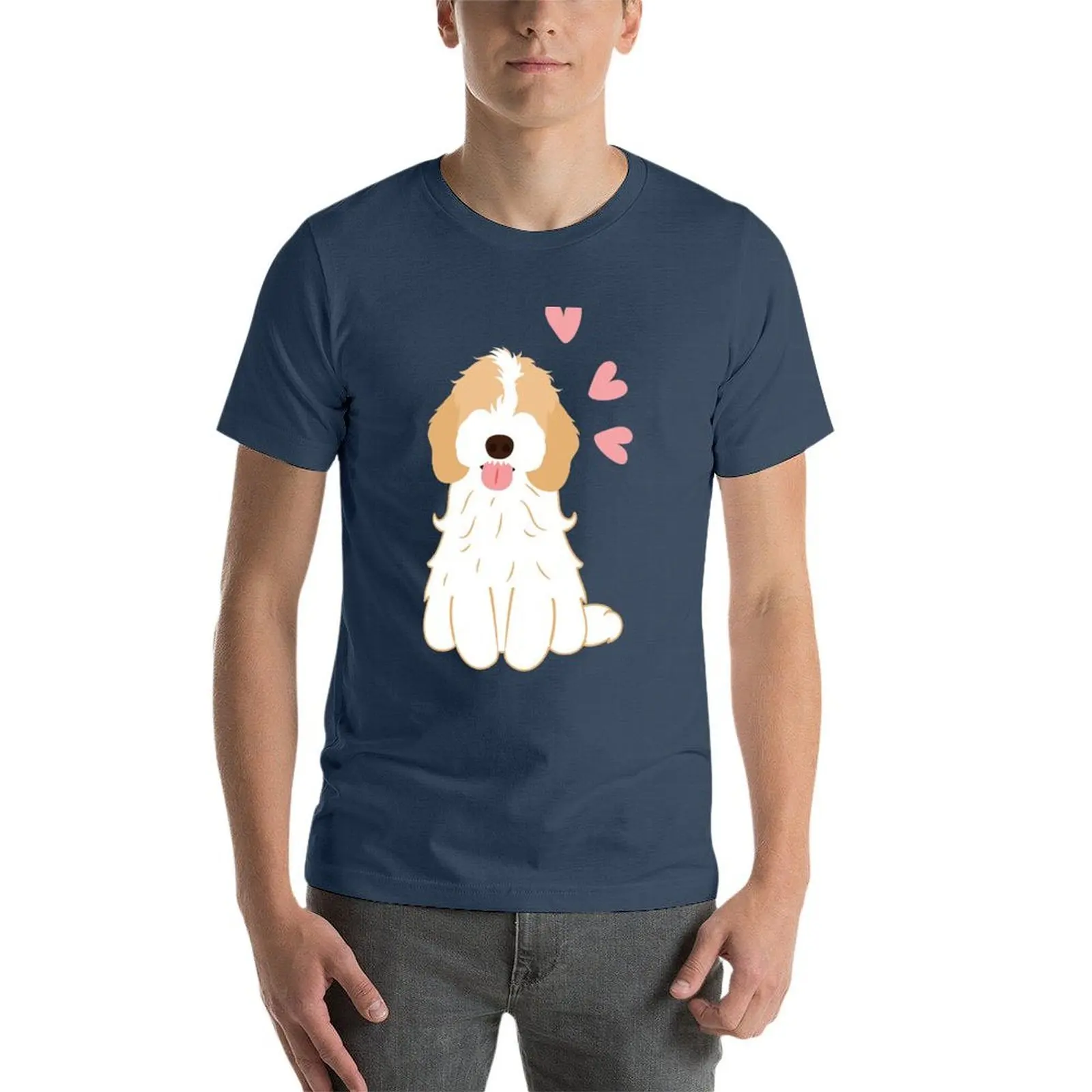 Фото Футболка Cavoodle Cockapoo Blenheim LOVE Cavapoo Apricot Gold, быстросохнущая футболка для занятий спортом на открытом воздухе №3