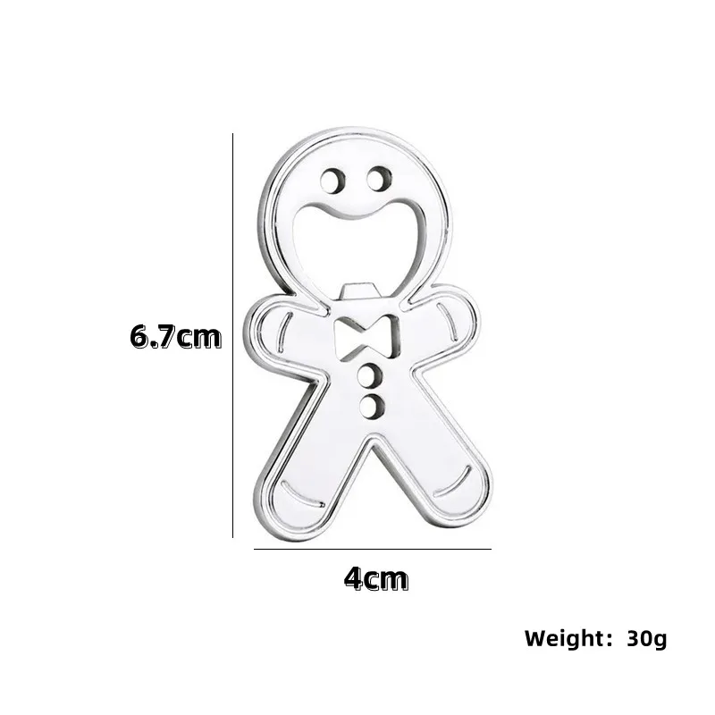 Креативная открывалка для бутылок Пряничный человечек банка пивных напитков с