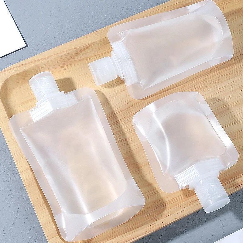 

30/50/100ml Lotion Dispenser Bag Travel Shampoo Storage Bag Shampoo Liquid Cosmetic Storage Reusable Leakproof Refillable Pouch