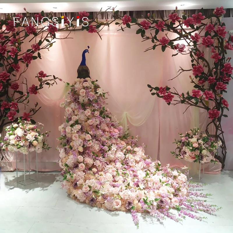 Оригинальная Свадебная искусственная настенная Подвеска композиция с цветочным