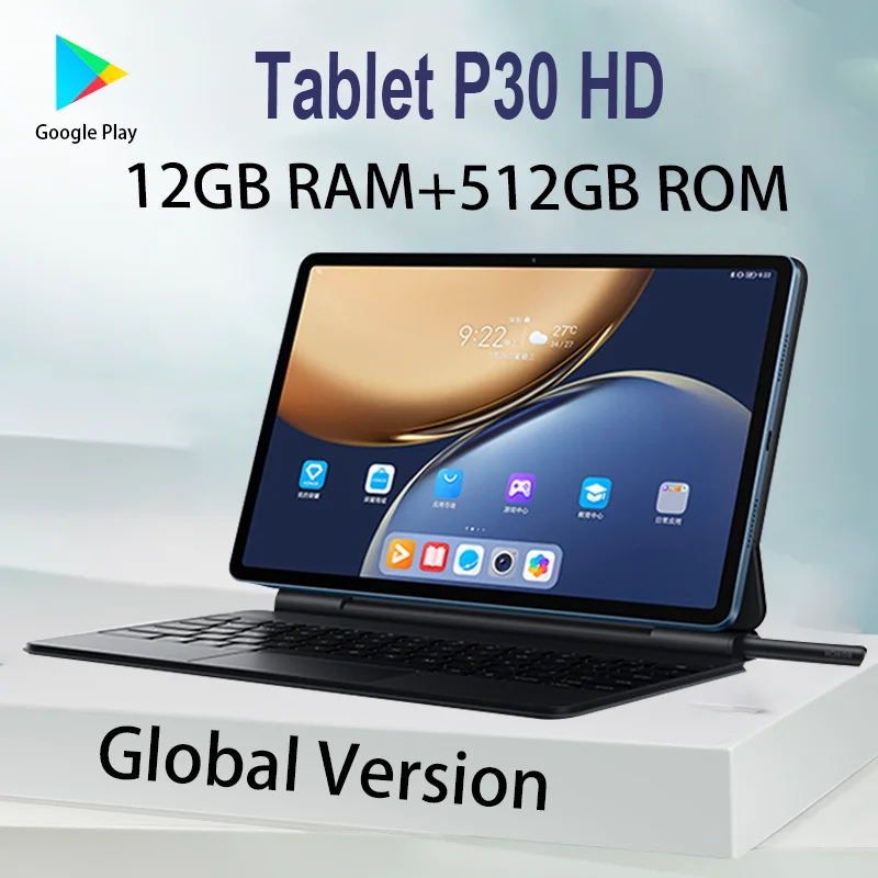 

P30 HD 12GB RAM 512GB ROM Tablet Android 10.0 10 inch TableteGoogle Play Tablette 10 Core WIFI 5G Tablett Dual SIM Tablets PC