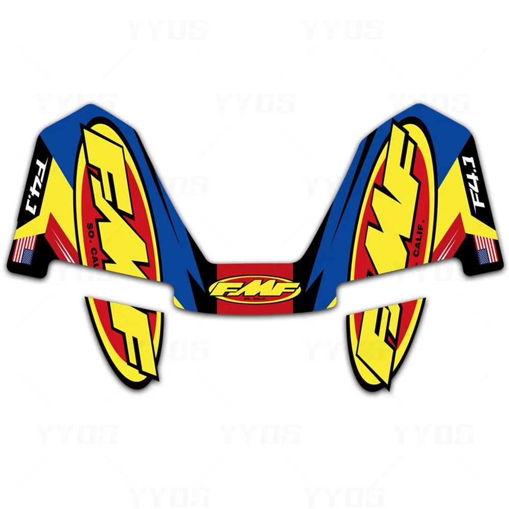 

For FMF So Calif POWERCORE 2T 4T Motorcycle Decorative Accessories Racing Exhaust Pipe External Sticker Waterproof PVC Decals