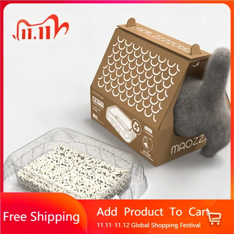 

Clean Leak Proof Cat Bedpans Sandbox Enclosed Bathroom Covered Cat Bedpans Bathroom Convenient Arenero Gato Pet Products QF50CB