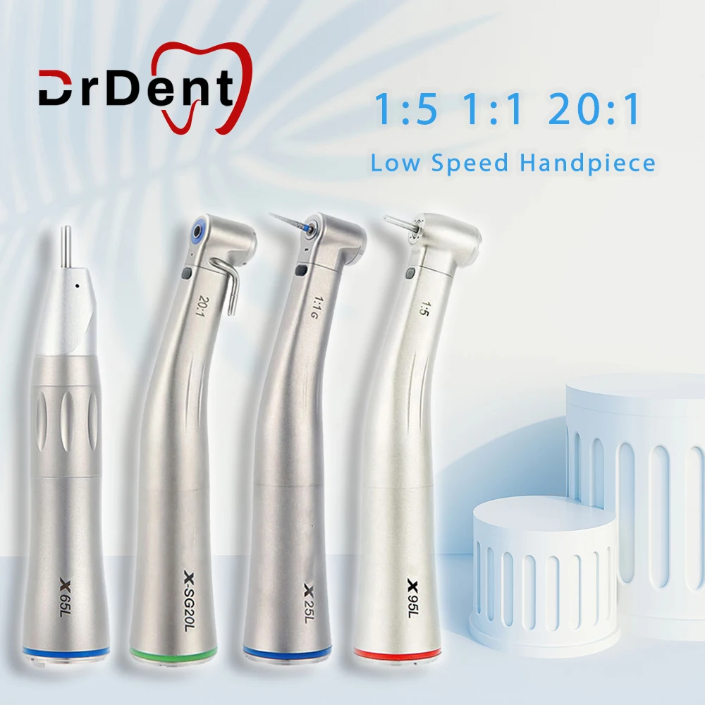 

Dental 1:5 Increasing Red Rings Against Contra Angle Low Speed Handpiece Optic Fiber X95L Dentistry Micromotor Tool