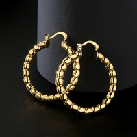 luxury retro round geometric hoop earrings 18k golden earrings 2022 new products